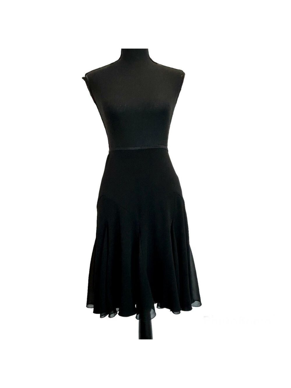 JOSEPH Ribkoff black A-line handkerchief skirt Sz 8